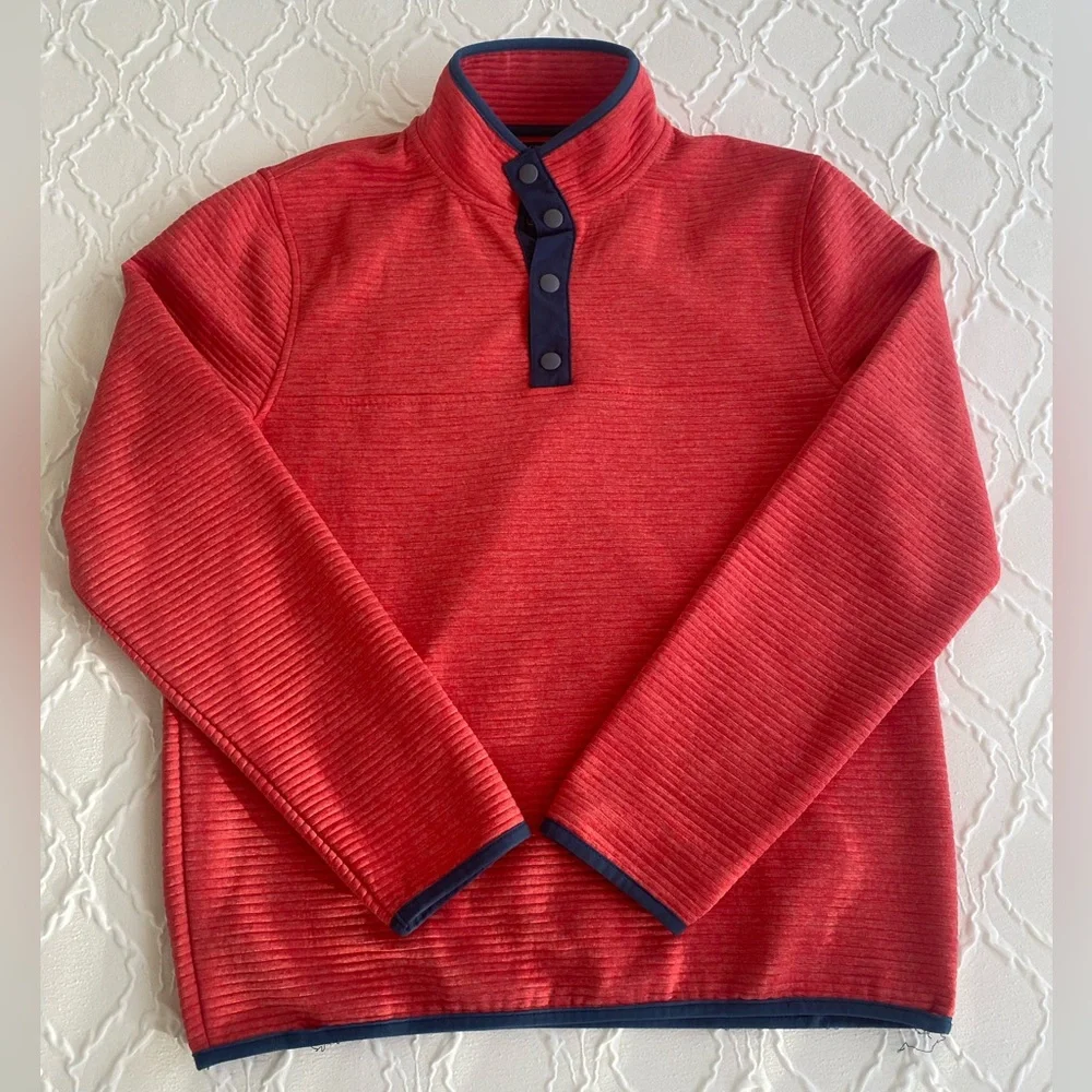 J. Crew - Red/Pink Elevated Casual Pullover Fleece - Size S